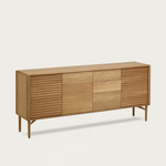 LENON Oak wood and veneer sideboard with 3 doors & 3 drawers