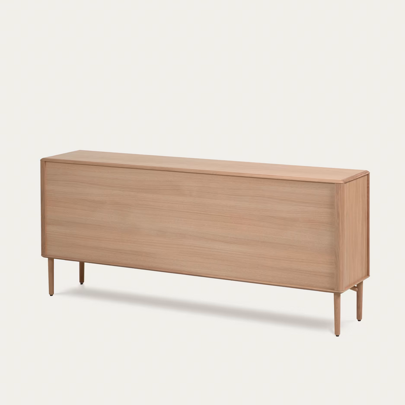 LENON Oak wood and veneer sideboard with 3 doors & 3 drawers