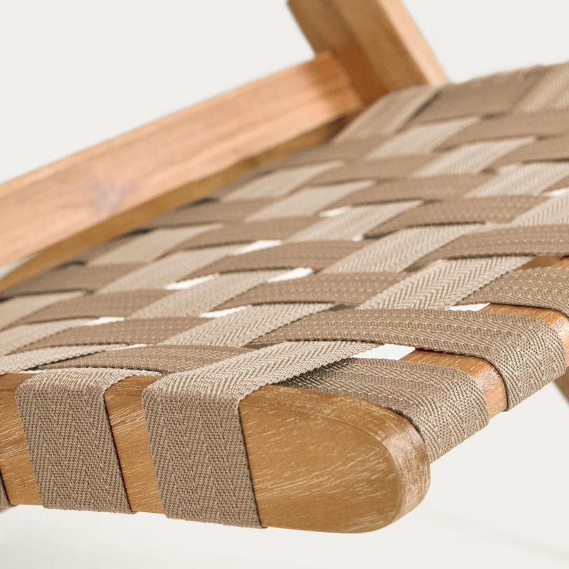 CHABELI sklopiva stolica od bagremovog drva i beige uže