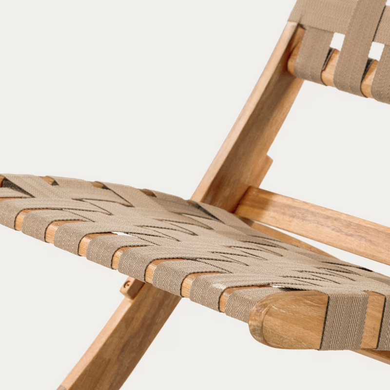 CHABELI sklopiva stolica od bagremovog drva i beige uže