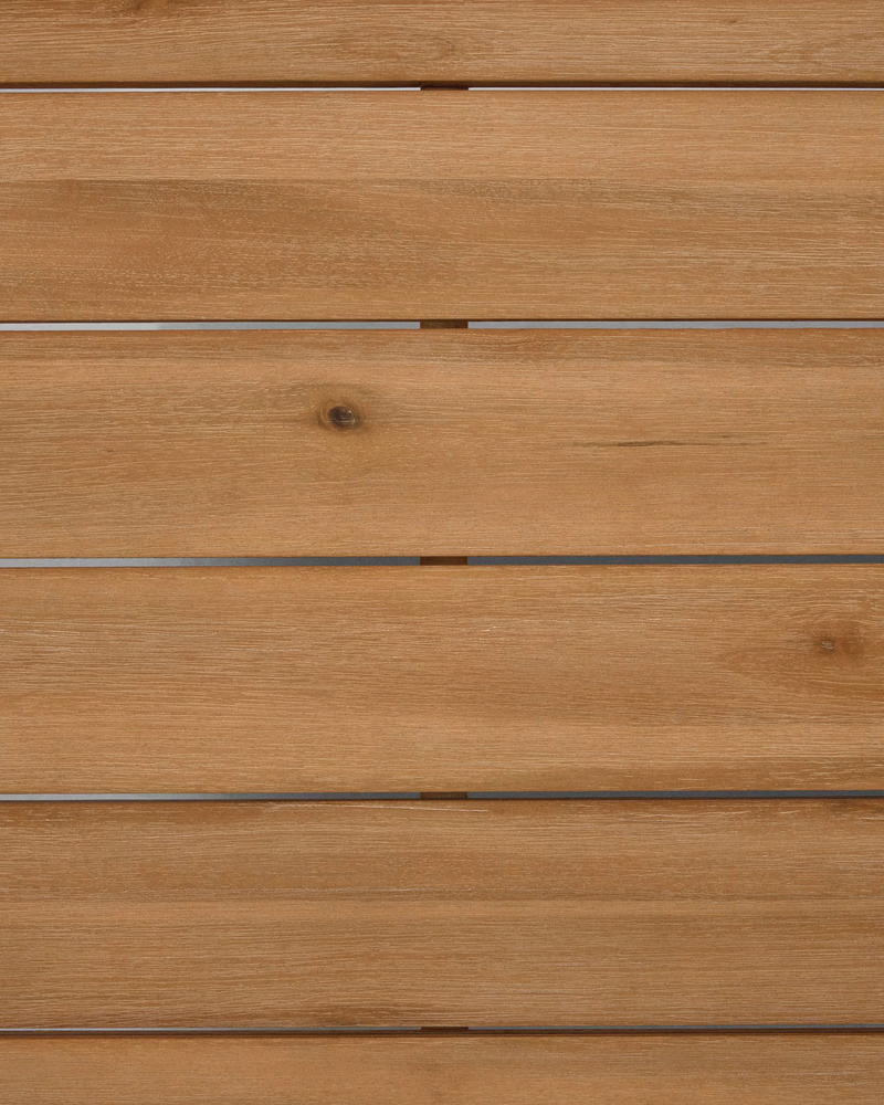 FLAVIINA 5 seater solid acacia wood corner sofa set with table