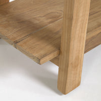 SAFARA Solid recycled teak footstool, 50 x 32 cm