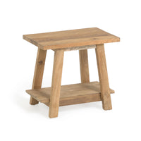 SAFARA Solid recycled teak footstool, 50 x 32 cm