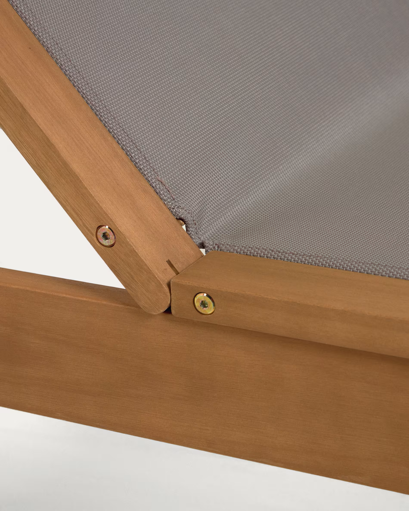 CATERIN Vanjska ležaljka za sunčanje od punog drva eukaliptusa