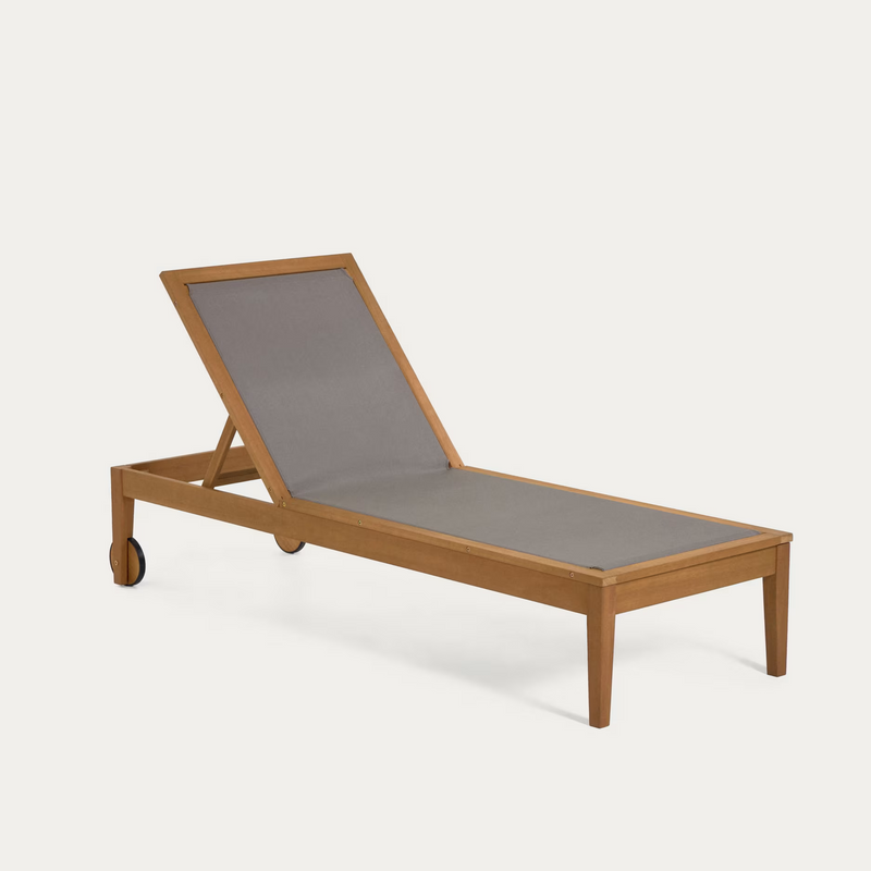 CATERIN Vanjska ležaljka za sunčanje od punog drva eukaliptusa