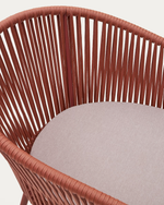 YANET Terracotta stolica od konopa s nogama od galviziranog čelika