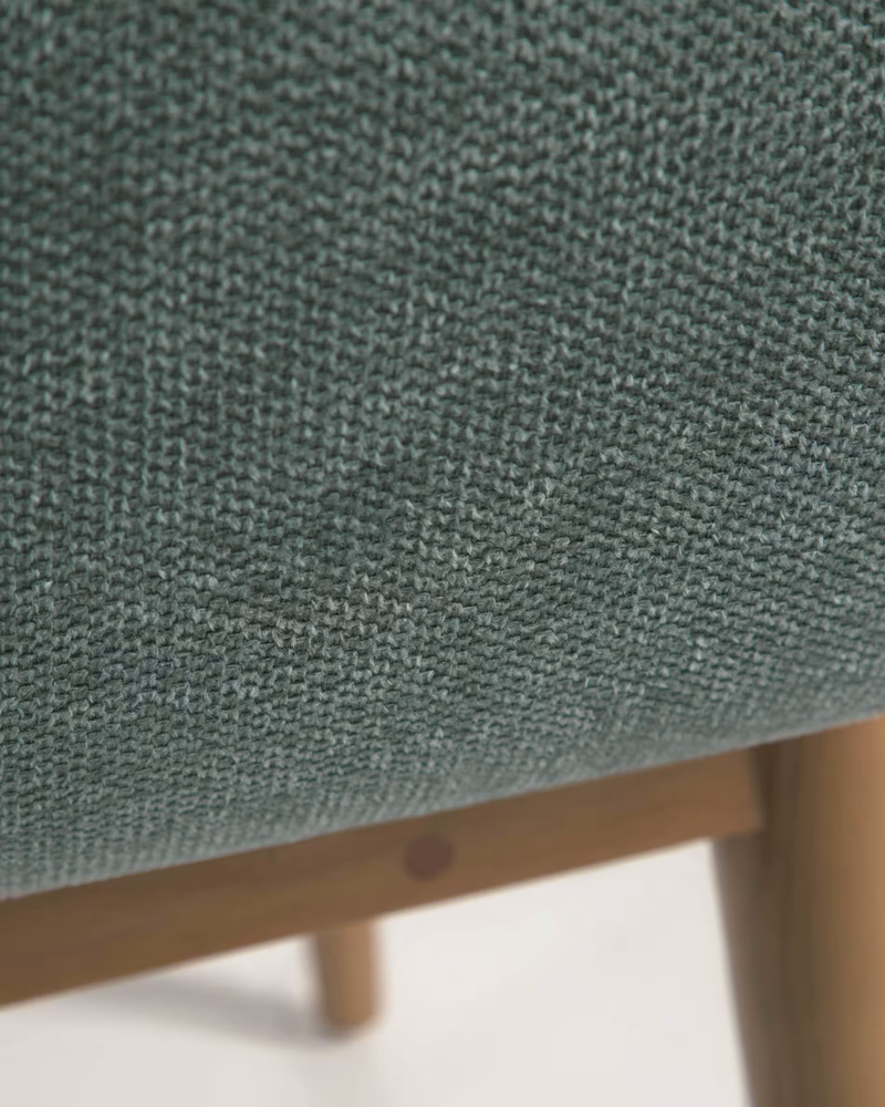 KONNA chair with solid ash wood legs in a dark finish