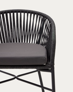 YANET Stolica od konopa u crnoj boji visine 65 cm