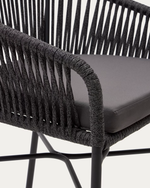 YANET Stolica od konopa u crnoj boji visine 65 cm