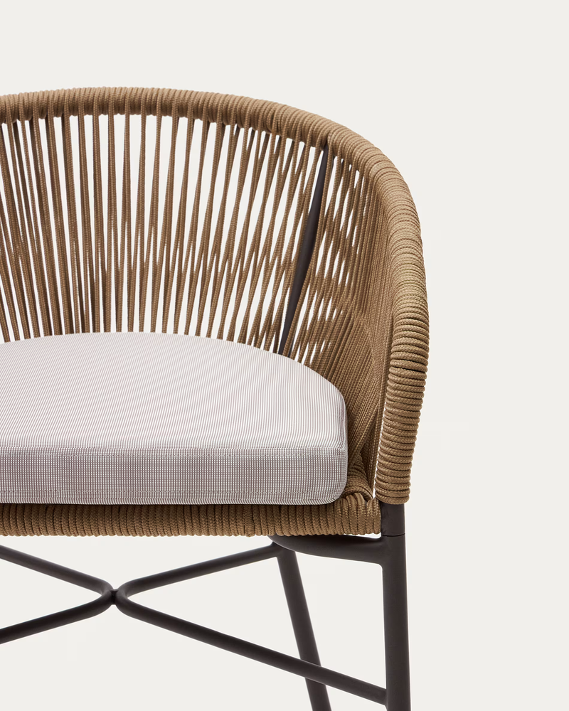 YANET Stolica od konopa u bež boji visine 65 cm