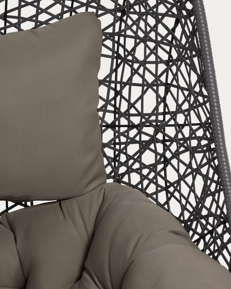 FLORINA Dark grey hanging chair