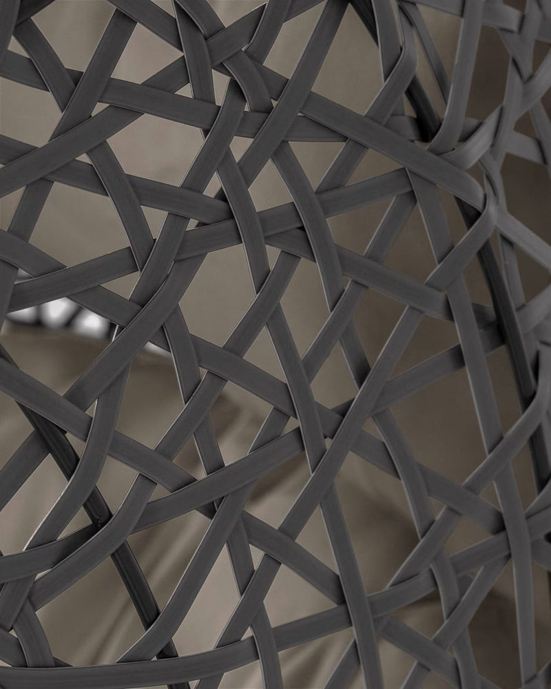 FLORINA Dark grey hanging chair