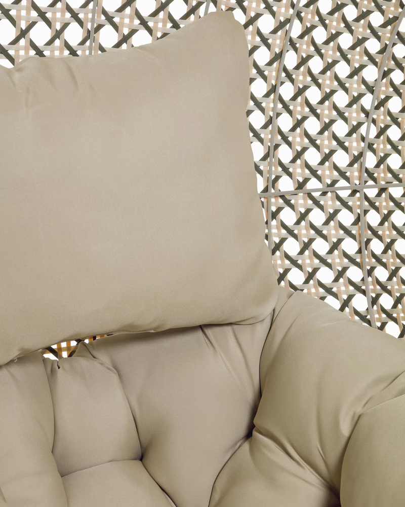 CIRA Hanging armchair with light/dark grey multicolour base