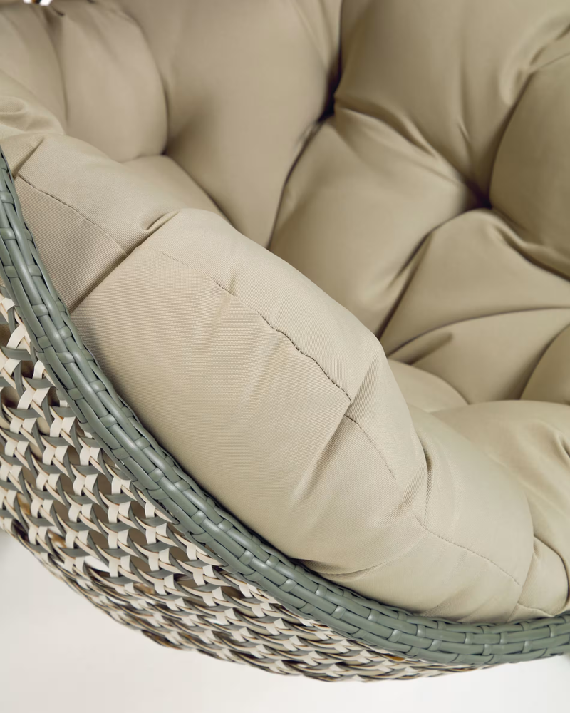 CIRA Hanging armchair with light/dark grey multicolour base