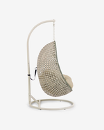 CIRA Hanging armchair with light/dark grey multicolour base