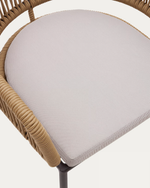 NADIN Stolica od bež vrpce s nogama od galvaziranog čelika