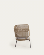 NADIN 2 seater sofa in beige cord with galvanised steel legs, 135 cm