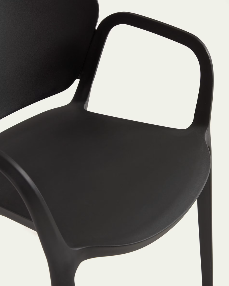 ANIA Stackable black garden chair