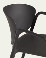 ANIA Stackable black garden chair