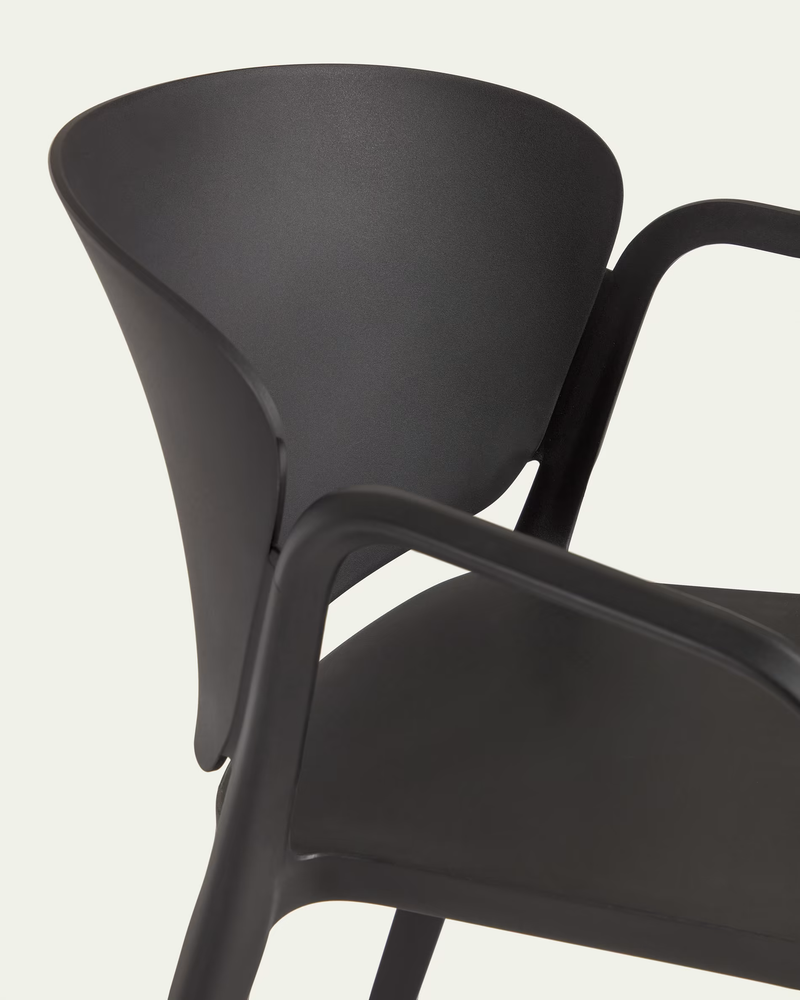 ANIA Stackable black garden chair