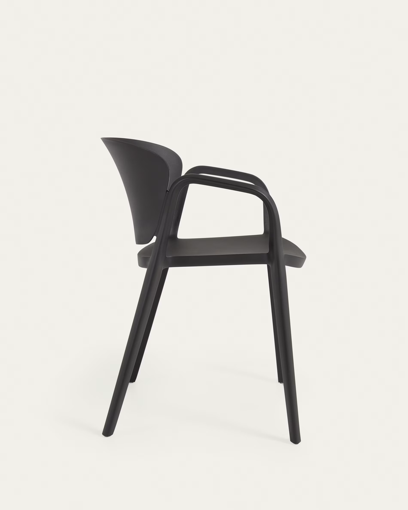 ANIA Stackable black garden chair