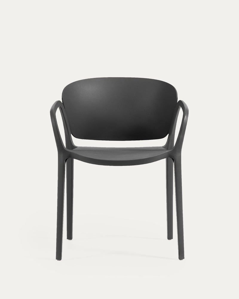 ANIA Stackable black garden chair