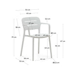 MORELLA Stackable outdoor chair in white