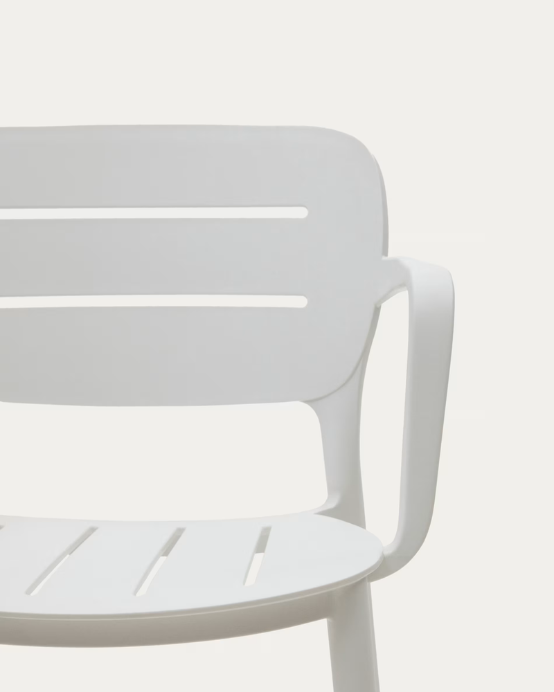 MORELLA Stackable outdoor chair in white