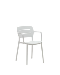 MORELLA Stackable outdoor chair in white