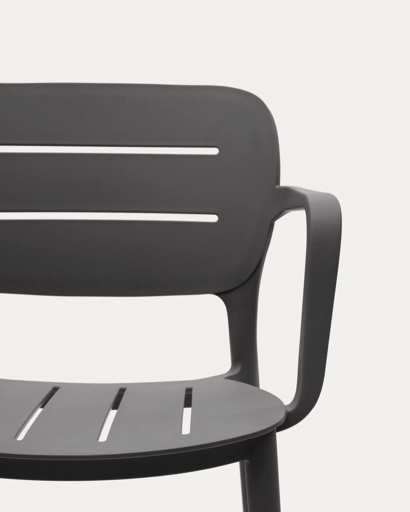 MORELLA Stackable outdoor chair in grey