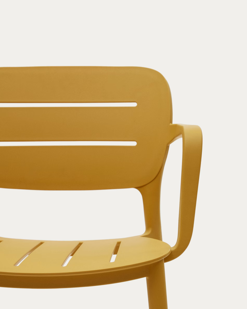 MORELLA Stackable outdoor chair in yellow