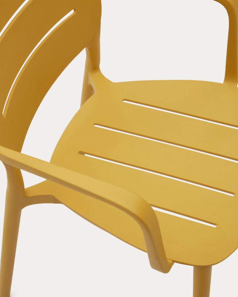 MORELLA Stackable outdoor chair in yellow