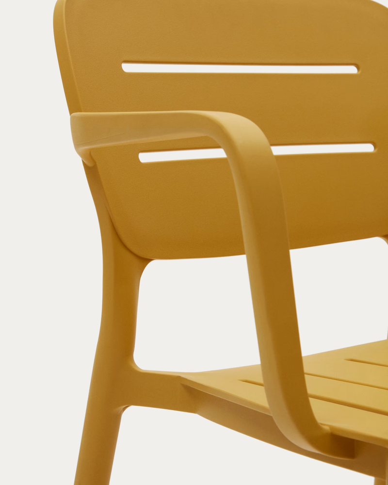 MORELLA Stackable outdoor chair in yellow