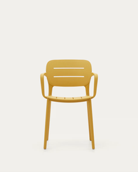 MORELLA Stackable outdoor chair in yellow