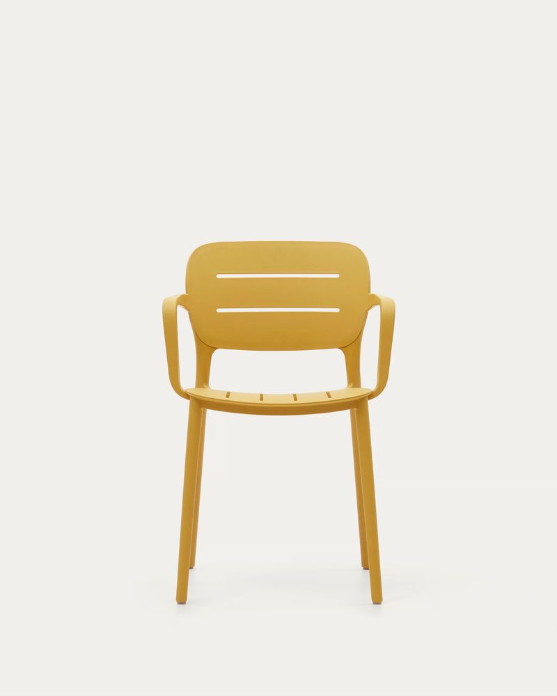 MORELLA Stackable outdoor chair in yellow