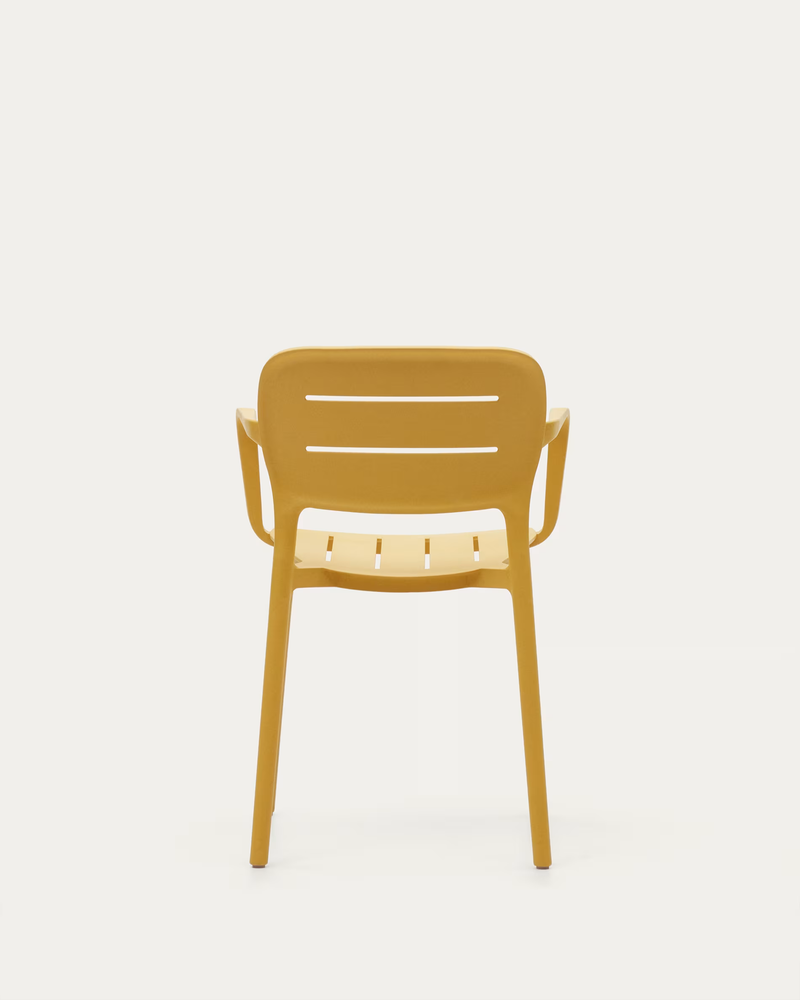 MORELLA Stackable outdoor chair in yellow