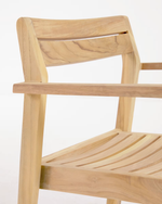 VICTOIRE Stackable solid teak outdoor chair