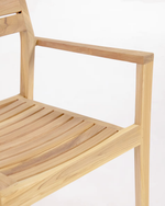 VICTOIRE Stackable solid teak outdoor chair