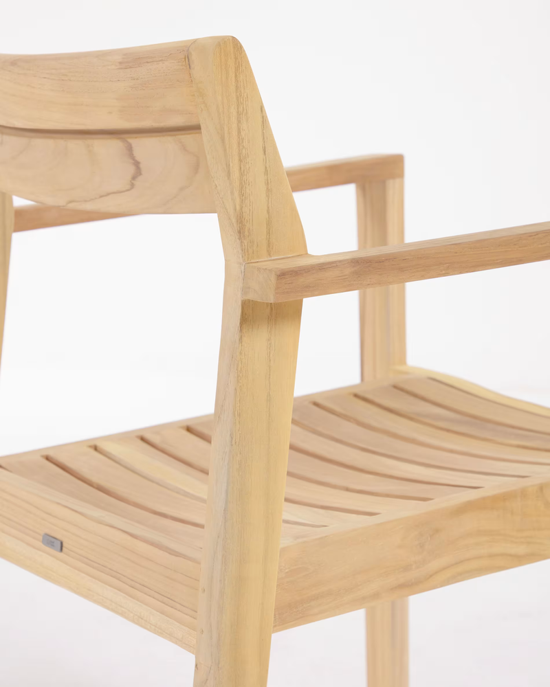 VICTOIRE Stackable solid teak outdoor chair