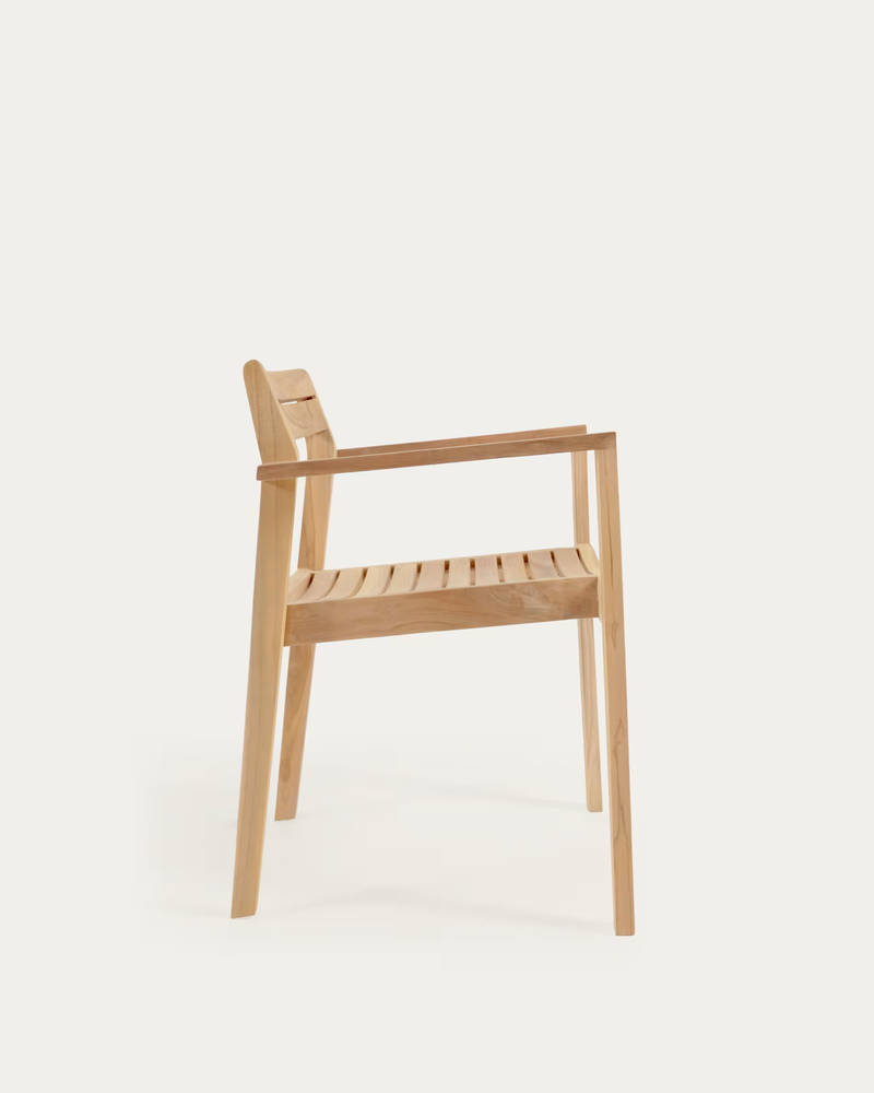 VICTOIRE Stackable solid teak outdoor chair
