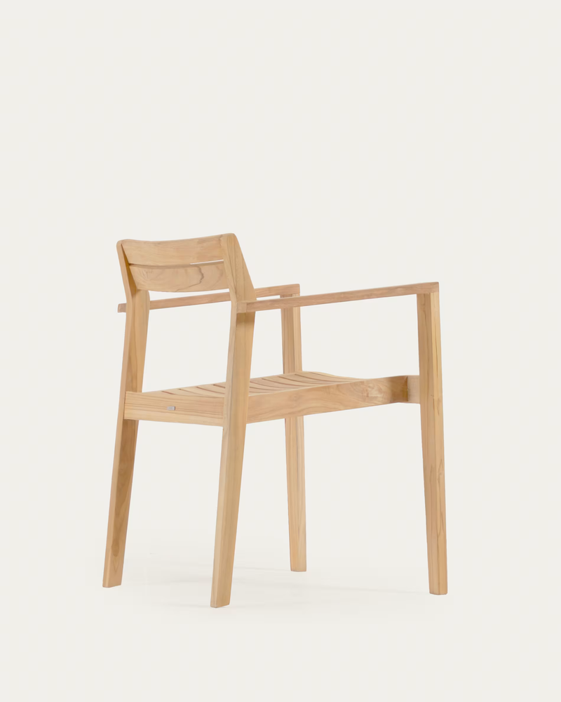 VICTOIRE Stackable solid teak outdoor chair