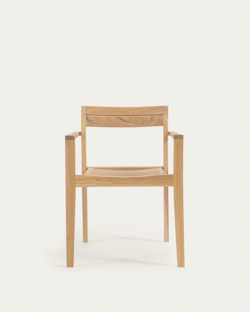 VICTOIRE Stackable solid teak outdoor chair