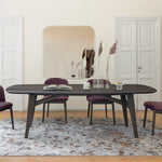 ABREY Stol s eliptičnom pločom i drvenim nogama