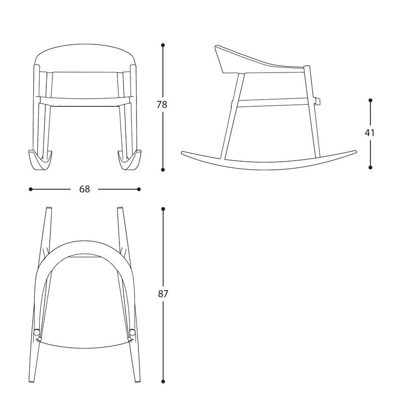 CLEVER Ležeća stolica na ljuljanje