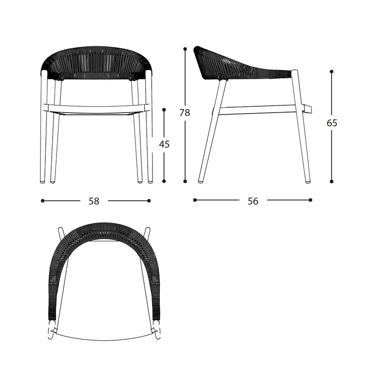 CLEVER Blagovaonska stolica s naslonom