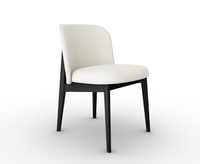 ABREY Wooden chair with upholstered seat and backrest