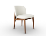 ABREY Wooden chair with upholstered seat and backrest