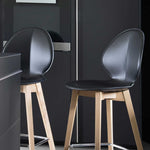 BASIL Stool with wooden base