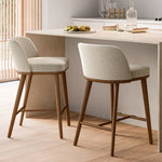 FOYER Visoka stolica s drvenom bazom