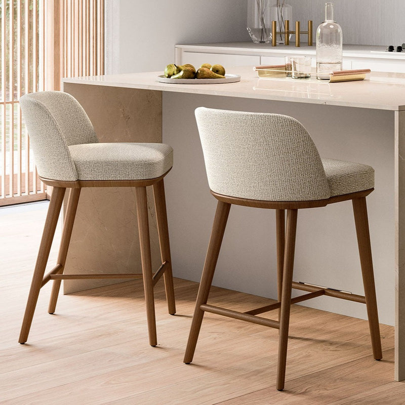 FOYER Visoka stolica s drvenom bazom